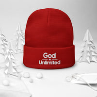 God is Unlimited Embroidered Beanie