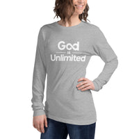 God Is Unlimited White Unisex Long Sleeve Tee