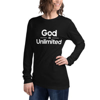 God Is Unlimited White Unisex Long Sleeve Tee