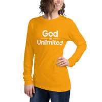 God Is Unlimited White Unisex Long Sleeve Tee