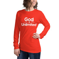 God Is Unlimited White Unisex Long Sleeve Tee