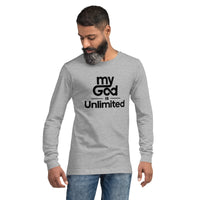 God is Unlimited Black Unisex Long Sleeve Tee