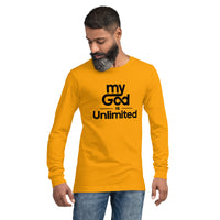 God is Unlimited Black Unisex Long Sleeve Tee