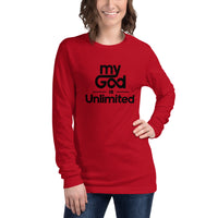 God is Unlimited Black Unisex Long Sleeve Tee