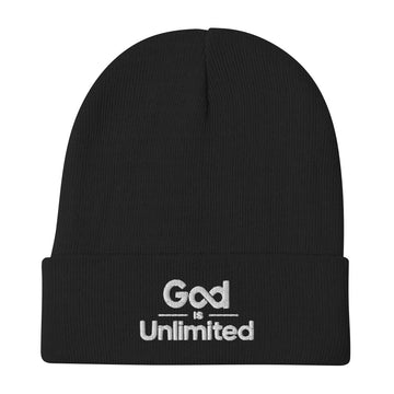 God is Unlimited Embroidered Beanie