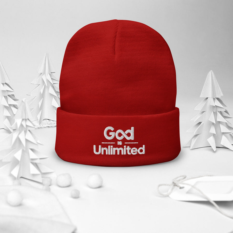 God is Unlimited Embroidered Beanie