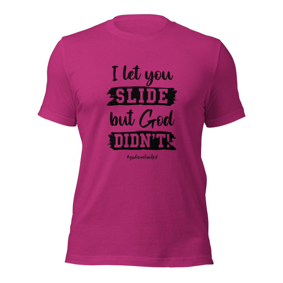 Slide Unisex Black T-Shirt