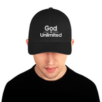 God is Unlimited White Structured Twill Cap