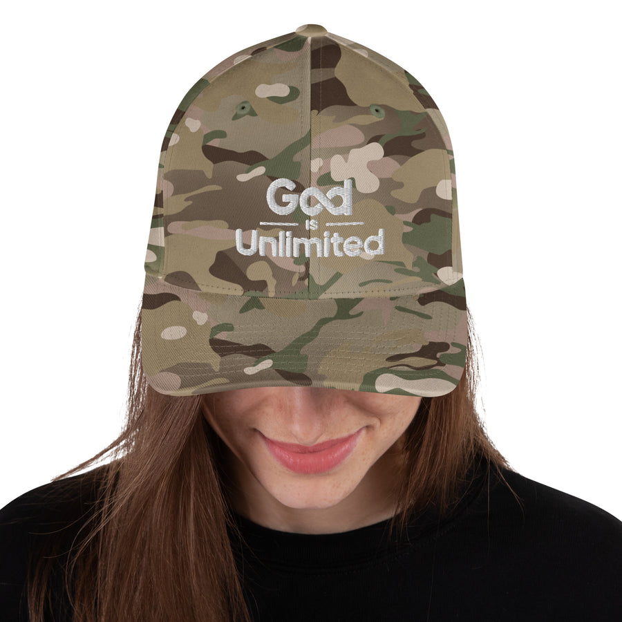 God is Unlimited White Structured Twill Cap