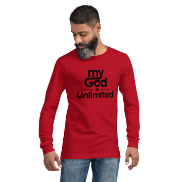 God is Unlimited Black Unisex Long Sleeve Tee