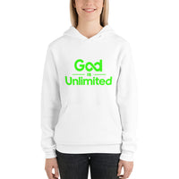 Lime Green God is Unlimited Unisex Hoodie