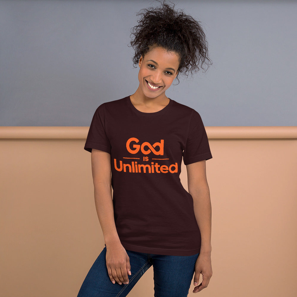 God is Unlimited Orange Unisex T-Shirt