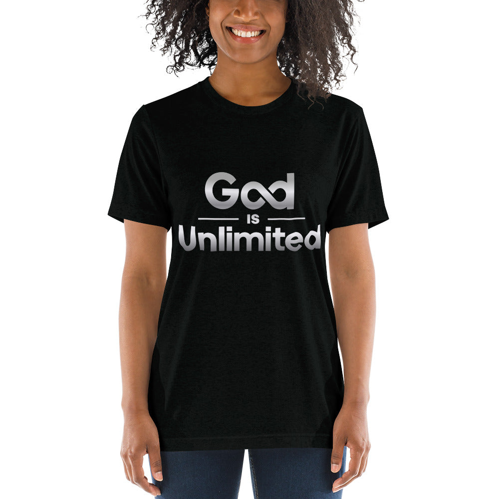 God is Unlimited Grey Unisex Short Sleeve T-Shirt